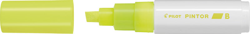 Pilot Pigment-Marker Pintor – Keilspitze 8 mm – Neongelb – Für dunkle Oberflächen geeignet