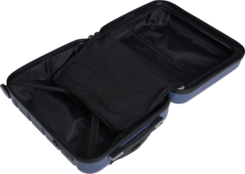 Beckmann Trolley Infinity – Hartschale PC/ABS, 4 Doppelrollen, mit TSA, Blau, 39 × 55 × 21 cm