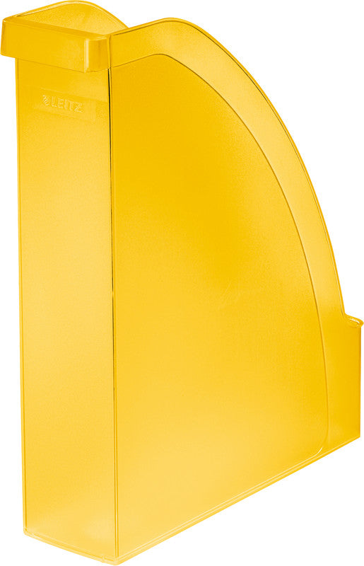 Leitz Plus A4 Stehsammler – 78 mm, Gelb Transparent, Kunststoff