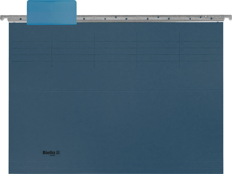 Biella Hängeordner für A4 – Karton, Blau, 320 × 250 mm, mit Vordruck