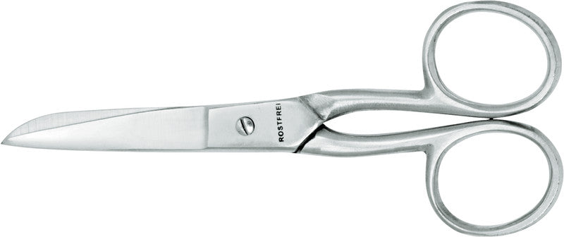 Wedo Universalschere – 11,5 cm, Stahl, für Rechts- und Linkshänder, spitz, Metallgriffe, Silber