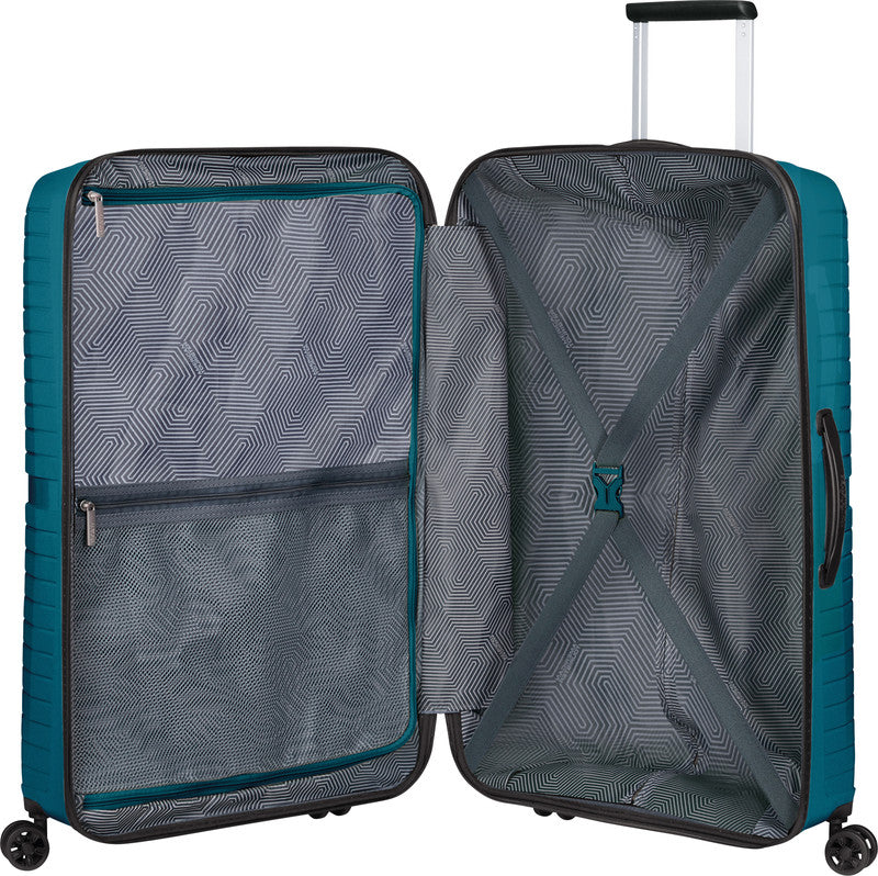 American Tourister Trolley Airconic – 101 l, Hartschale, 4 Doppelrollen, mit TSA, Petrol, 49 × 77 × 31 cm
