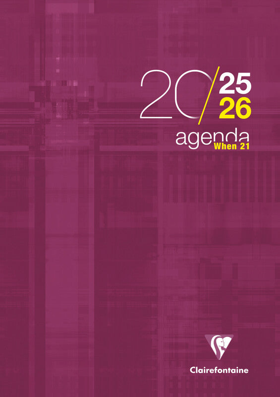 Clairefontaine When 21 Schüleragenda – 1 Woche/2 Seiten, gebunden, A4, Aug–Jul, sortiert, PEFC