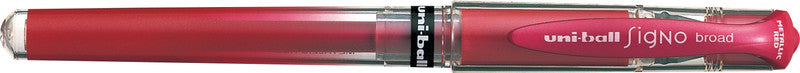Uni-Ball Signo broad – Tintenroller, dokumentenecht, mit Kappe, 0,6 mm, rot metallic