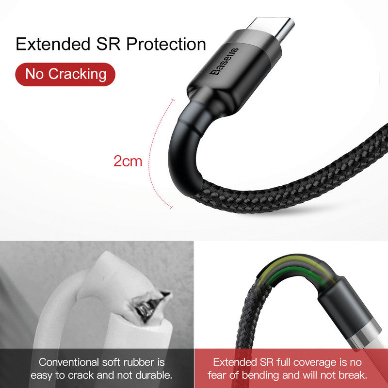 Baseus USB-Kabel, USB-C zu USB-A, 0,5 m, USB 2.0, universal
