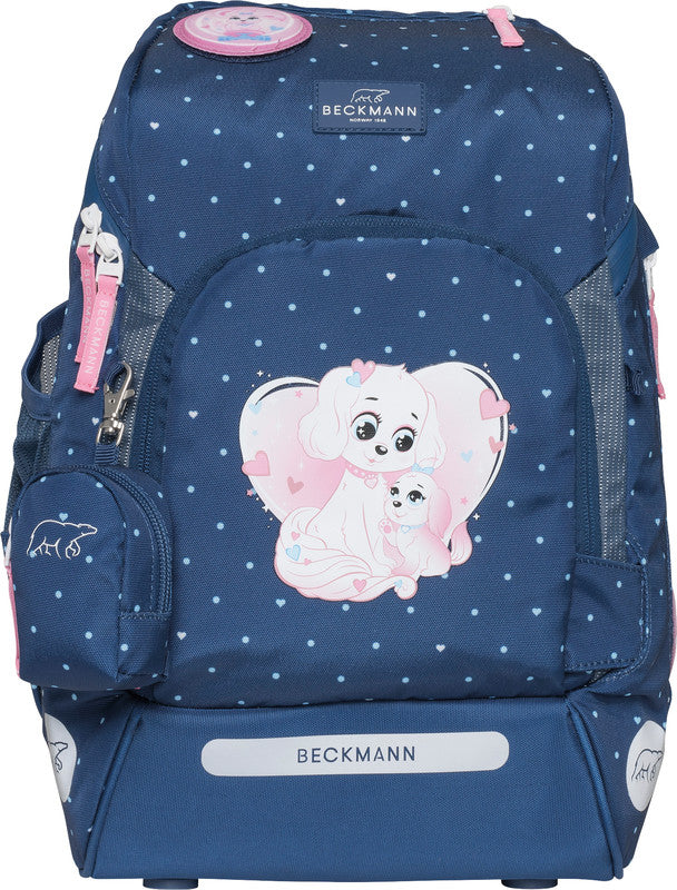 Beckmann Schulrucksack Active Air Flx – Pet Friends Blue – recycelter Bestandteil (GRS)