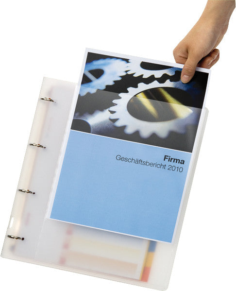 Kolma Sichtbuch Vario XL – A4, mit Fronttasche, Bügelmechanik, transparent, Kunststoff