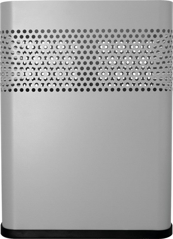 Helit Papierkorb the dot – 18 l – Stahl, silber – Ø 240 × H 325 mm