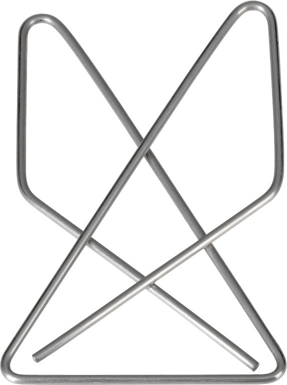 Omega Büroklammern – Kreuzklammern – 65 × 65 mm – Metall – Silber – 50 Stück