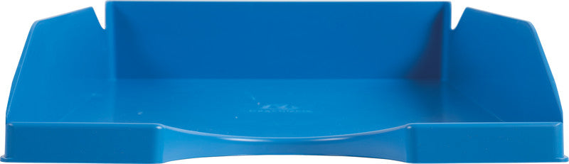 Exacompta Stapelbarer Briefkorb mit Griffausschnitt und Beschriftungsfeld, Blau, B 255 × H 65 × T 345 mm