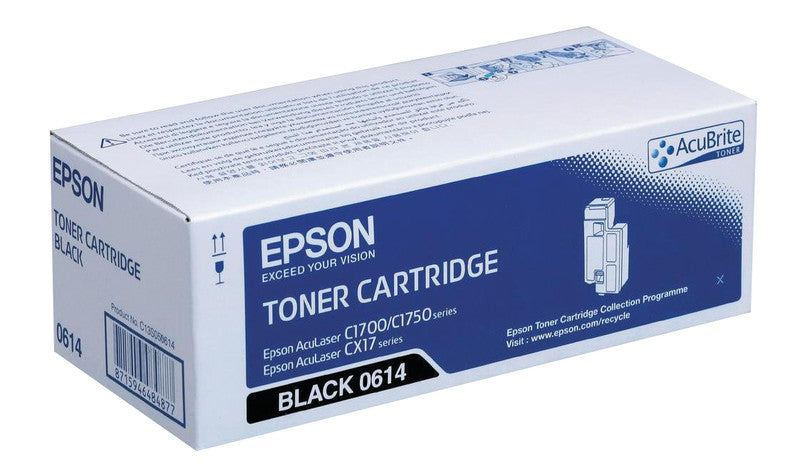 Epson Toner 614 – schwarz, 2000 Seiten – für Color-Laserdrucker/Multifunktionsgeräte