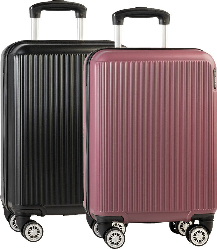 Worldpack Bergen Trolley Handgepäck – 34 l, Hartschale, 4 Doppelrollen, Schwarz, 34,5 × 54 × 23 cm