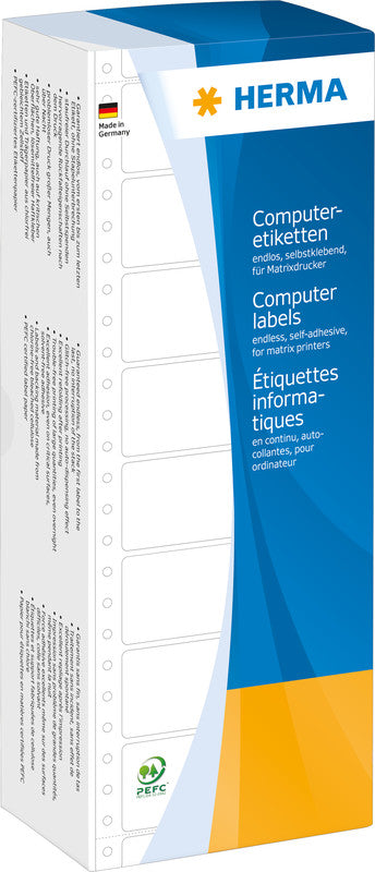 HERMA Druckeretiketten, 147 mm × 48 mm, weiss, Papier, permanent, 6000 Etiketten