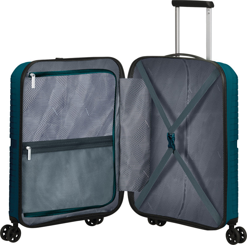 American Tourister Handgepäck-Trolley – 33,5 l, Hartschale, 4 Doppelrollen, mit TSA, Petrol, 40 × 50 × 20 cm
