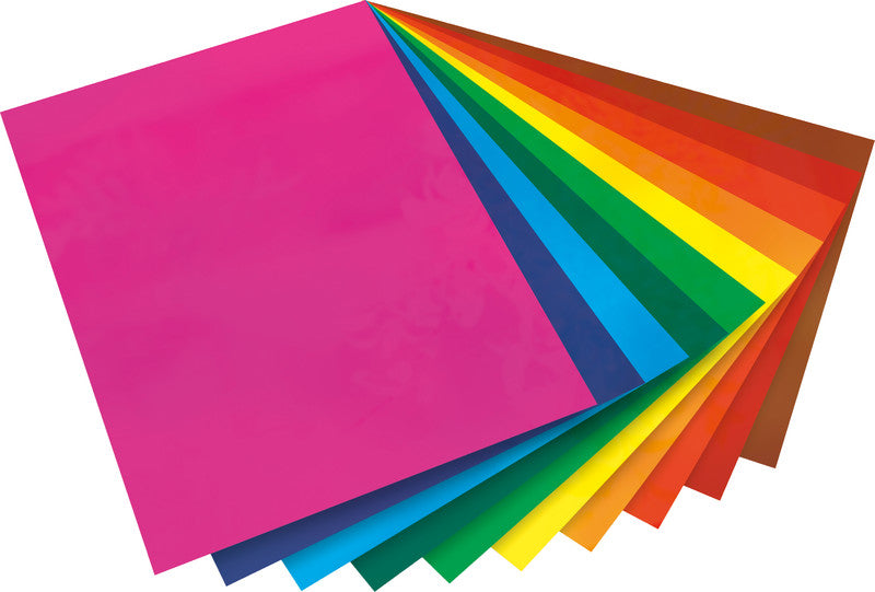Folia Fensterfolien glatt – sortiert – 23,0 × 33,0 cm