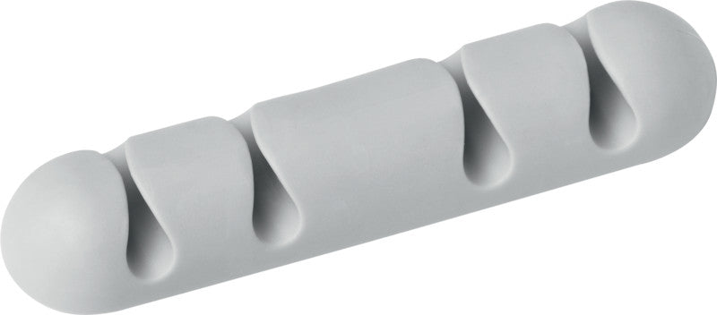 Durable Kabel-Clip – 82 × 20 mm, Kunststoff, Grau, selbstklebend, 2er-Pack, für 4 Kabel bis Ø 5 mm