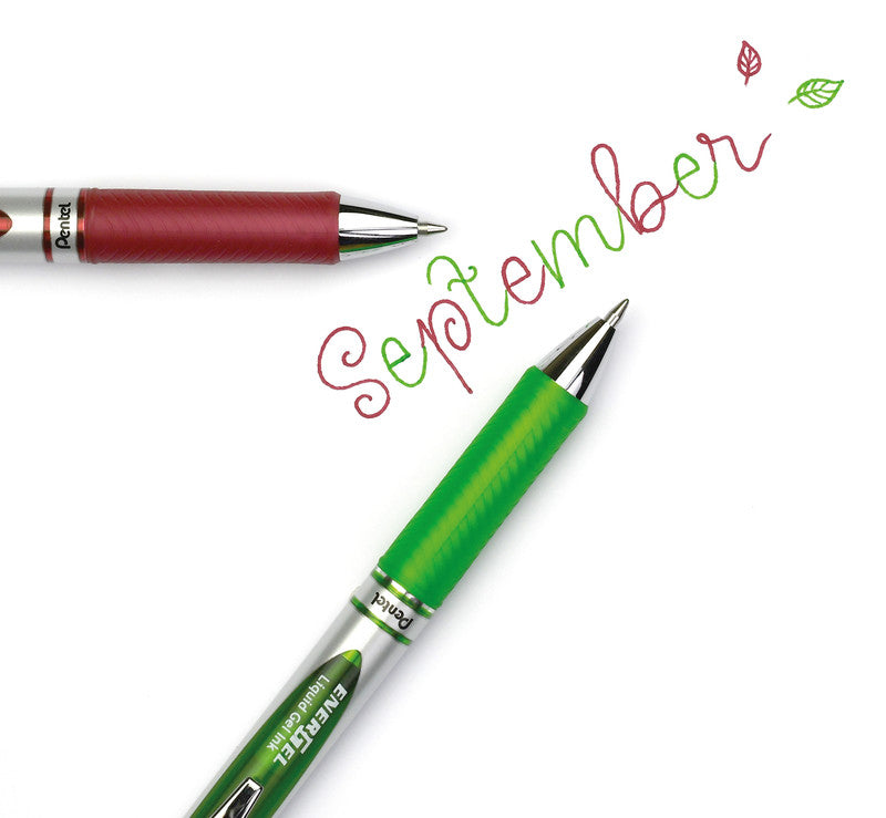 Pentel EnerGel Gelschreiber – Burgund, 0,7 mm, schnelltrocknend, Druck, nachfüllbar