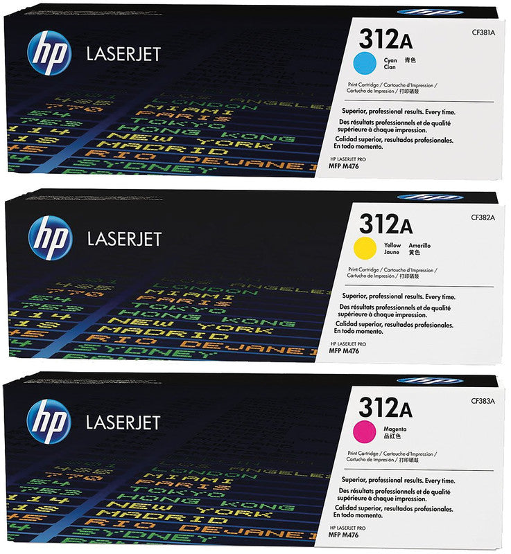 HP Toner-Multipack 312A – C/M/Y, 2700 Seiten