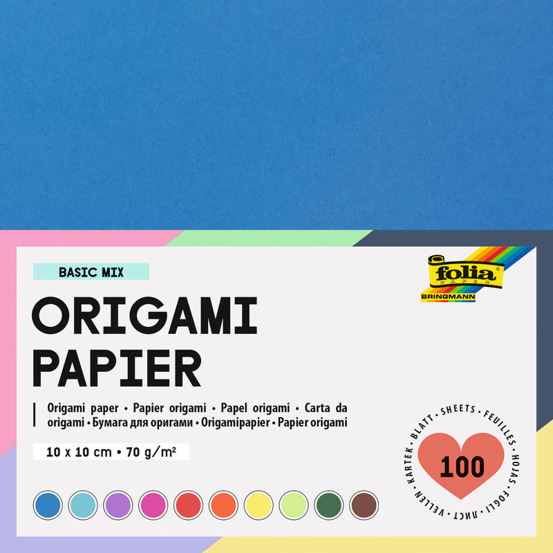 Folia Faltblätter – 100 × 100 mm – 70 g/m² – sortiert – 100 Blatt