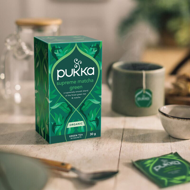 Pukka Teebeutel – Supreme Matcha Green – Grüntee, Bio, kompostierbar