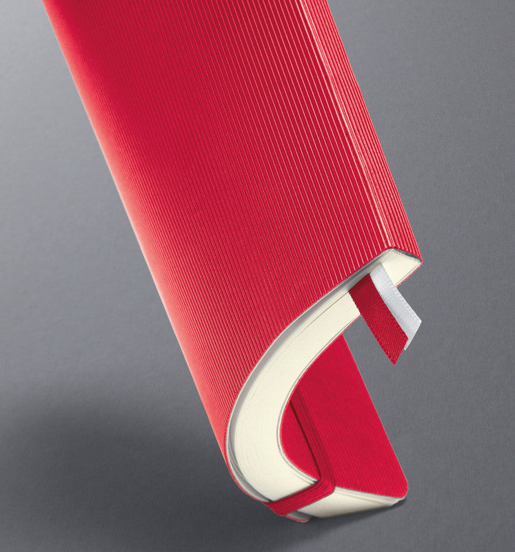 Sigel Notizbuch, 135 × 210 mm, kariert, Fadenheftung, Softcover, 194 Seiten, 80 g/m² – rot