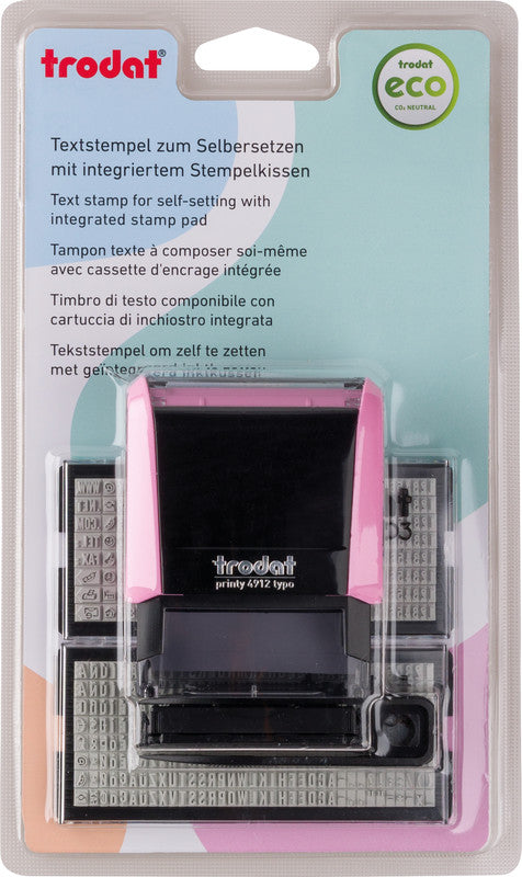 Trodat Motivstempel Printy 4912 – Motiv: zum Selbersetzen, Kunststoff, 47 × 18 mm