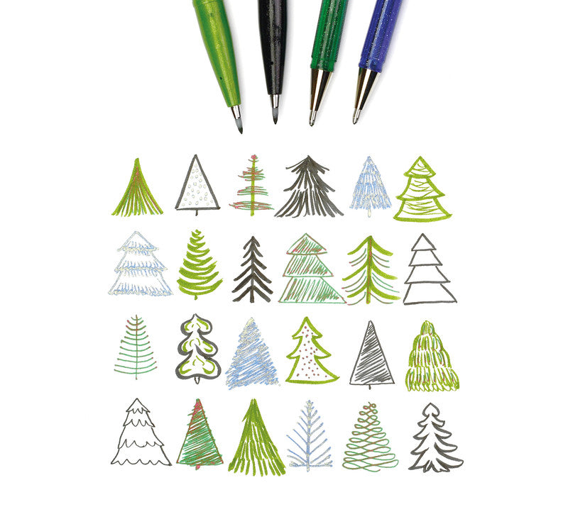 Pentel Gelschreiber 8er Etui – 8 Farben, 1 mm, für dunkles Papier, Kappe