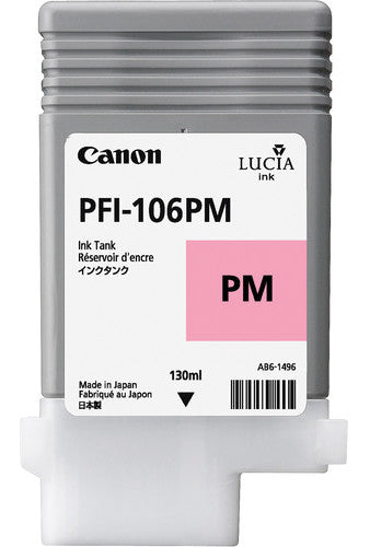 Canon Tintenpatrone PFI-106PM, magenta, 130 ml, original – für Tintenstrahldrucker/Multifunktionsgeräte