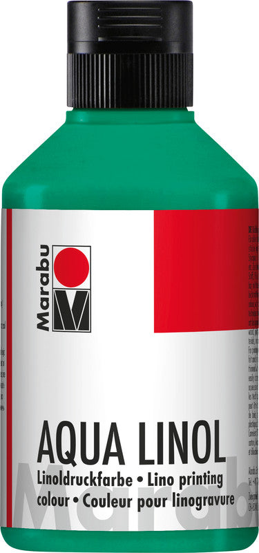 Marabu Linoldruckfarbe – Blaugrün, 250 ml, für Linolschnitt