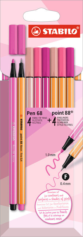 STABILO Fasermaler, 8 Farben