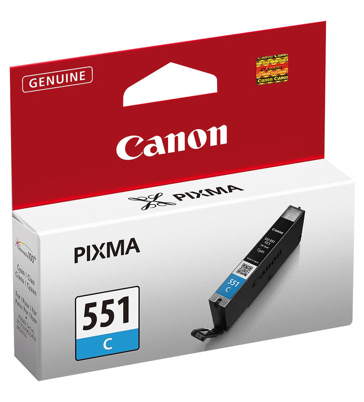Canon Tintenpatrone CLI-551C, cyan, 332 Seiten – für Tintenstrahldrucker/Multifunktionsgeräte