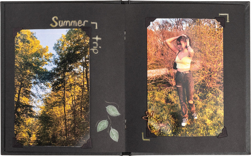 Walther Fotoalbum Pimp 'N Create – für 80 × 120 mm, schwarz, mit Bildausschnitt, Karton, 165 × 200 mm