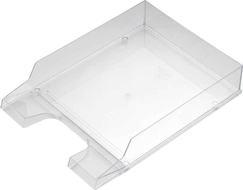 Helit Briefkorb – mit Beschriftungsfeld, hochglänzend, transparent, B 245 × H 67 × T 350 mm