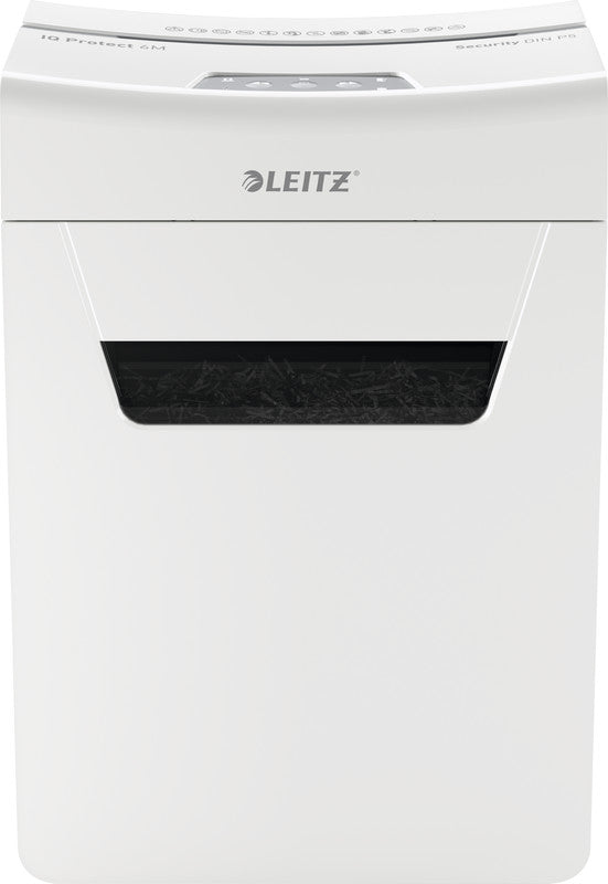 Leitz IQ 6M Protect Premium – Aktenvernichter, DIN P-5, Partikelschnitt 2 × 15 mm, 6 Blatt, 18 l, A4