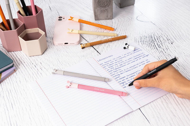 Eberhard Faber Animal Erase It Gelschreiber – Blau, 0,7 mm, radierbar, Kappe, nachfüllbar