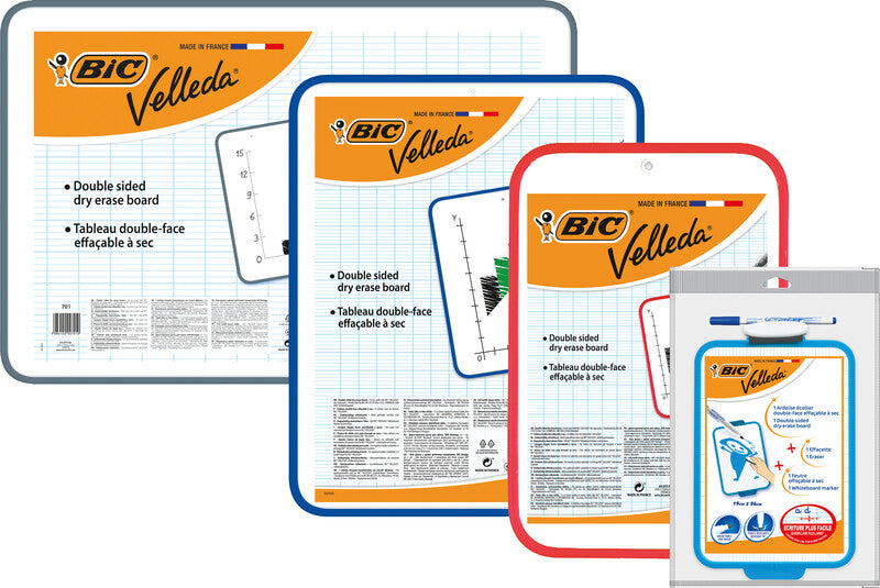 BIC Whiteboard – 90 × 60 cm, Kunststoffrahmen, beidseitig