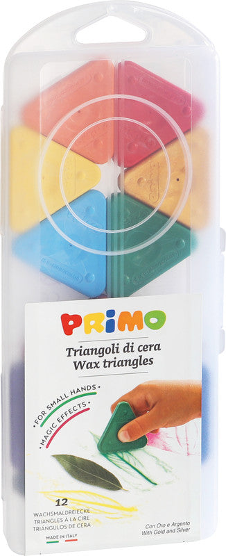 Primo Dreikant-Wachsmalstifte – 12 Stück