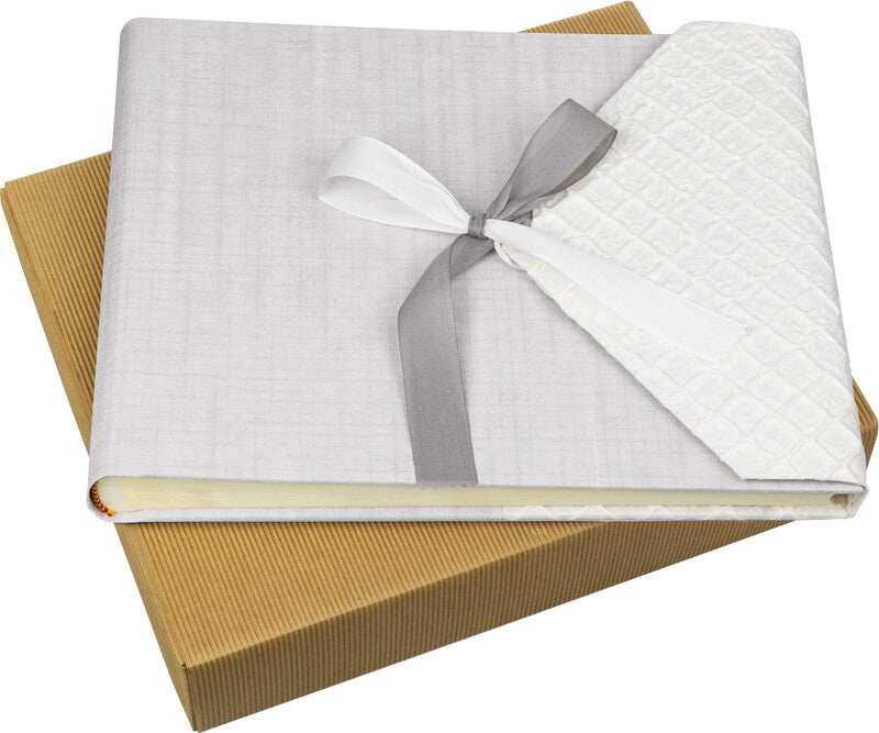 ZEP Gästebuch – mit Pergaminzwischenblättern – 60 Seiten – 300 × 240 mm – gebunden, Pergamentpapier, grau