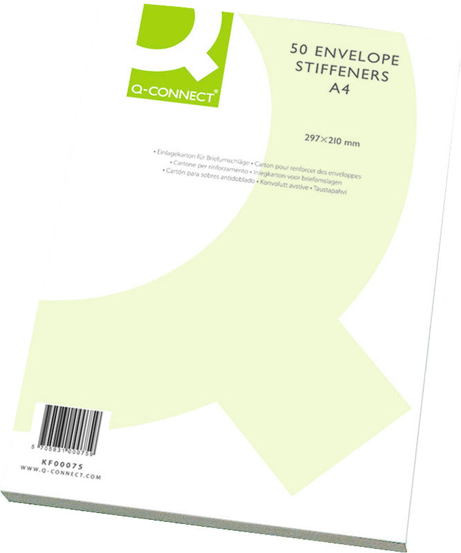 Q-CONNECT Zwischenlage/Trenner (Karton) – 297 × 210 × 0,68 mm – 500 g/m² – grau – 50 Stück
