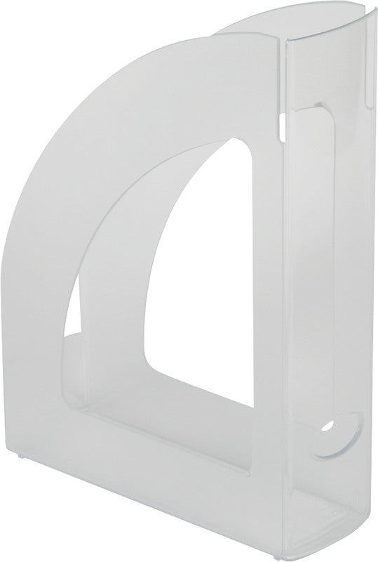 Q-Connect Stehsammler C4 – 80 mm, transparent, Kunststoff