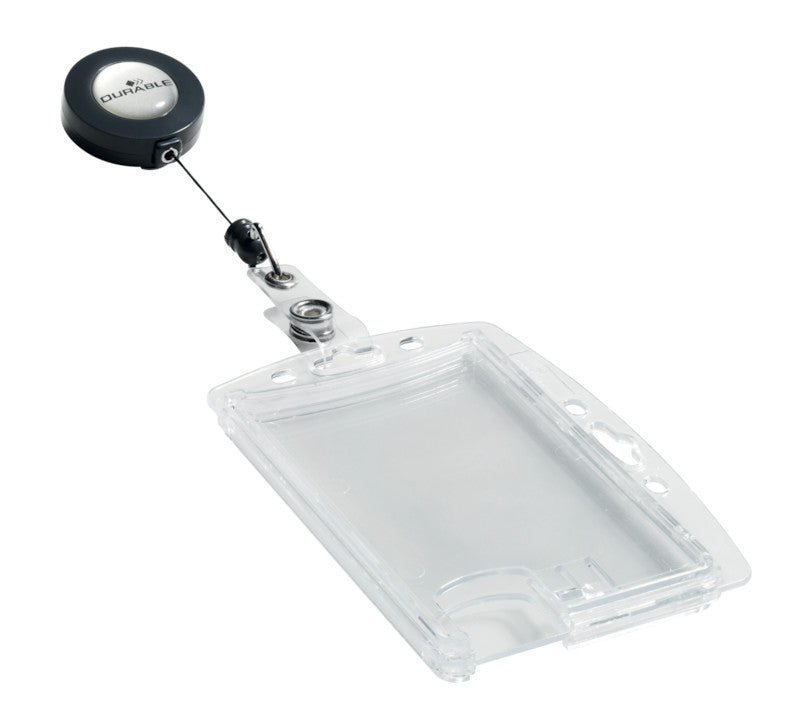 Durable Hartbox – 87 × 54 mm, transparent, für 2 Ausweise, 10er-Pack