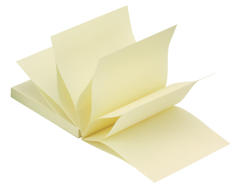 Q-Connect Haftnotizen – 76×76 mm – Gelb, 100 Blatt, Z-Faltung, FSC