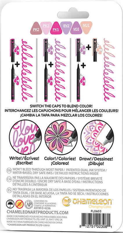 Chameleon Changing Color Fineliner – 6er-Set 0,3 mm – 6 Farben, sortiert