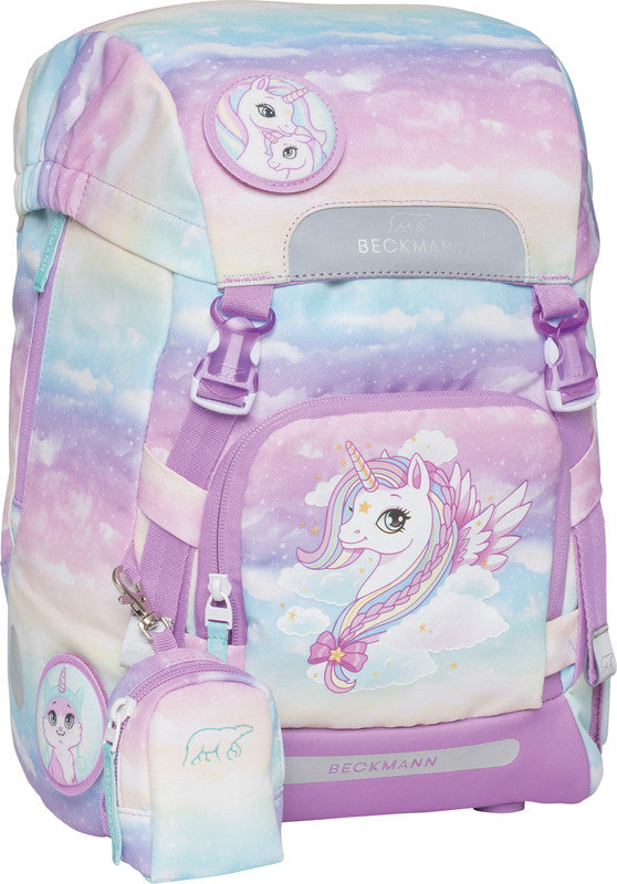 Beckmann Schulrucksack Classic – Unicorn – 24,0×37,0×25,0 cm – Recycelte Materialien