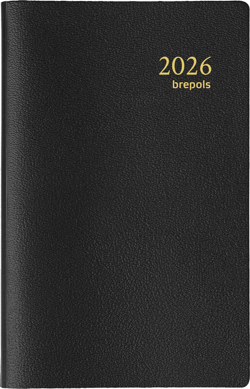 Brepols Delta 834 Agenda – 1 Woche/2 Seiten, Spiralbindung, 8,1 × 12,0 cm, 2026, mehrsprachig, FSC