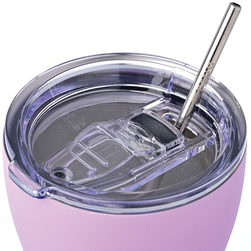 Estia Thermobecher 350 ml – Doppelwandig 6 h Heiss / 12 h Kalt, Druckknopfdeckel, Edelstahl, Lavender Purple