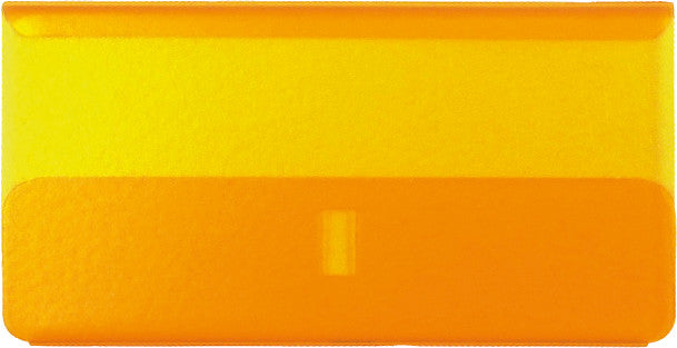 Connect Hängemappen-Klarsichthülsen – 60 × 31 mm, gelb, Kunststoff, für Metall-Reiter