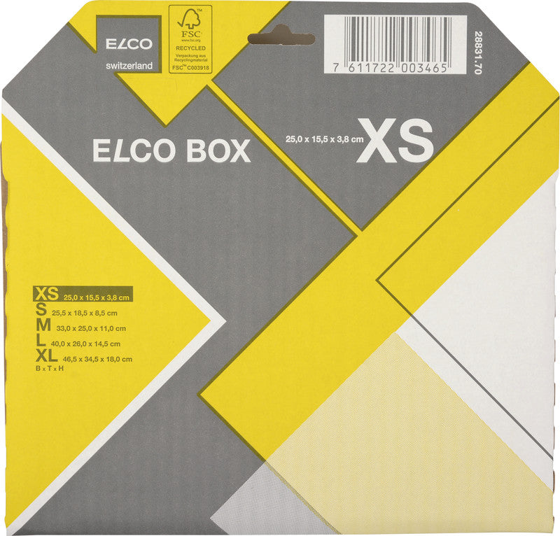 Elco Versandbox, grau – 250 × 155 × 38 mm