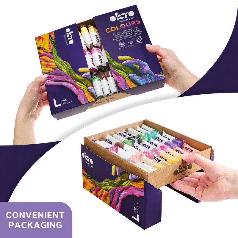 Okto Sensory Art – Modelliermasse-Set – ab 14 Jahren – 30 Modelliermassen 6 g