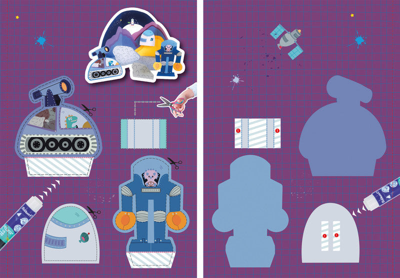 Pelikan Bastelbuch – Thema Weltall, Softcover, 32 Seiten, Englisch